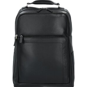 Piquadro Plecak Skórzany 43 cm Komora na laptopa