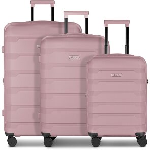 d&n South Dakota 4 kółka Zestaw walizek 3-części z plisą rozprężną