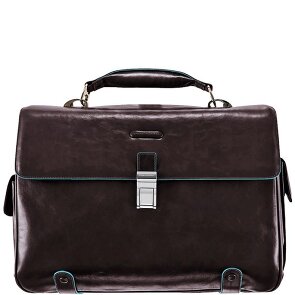 Piquadro Niebieska Teczka kwadratowa I Skórzana 44 cm Komora na laptopa