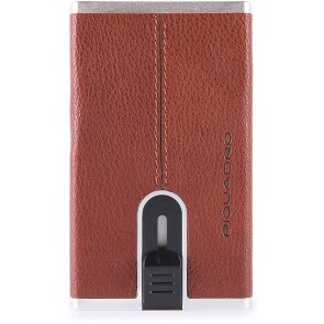 Piquadro Czarne kwadratowe etui na karty kredytowe RFID Skóra 6 cm