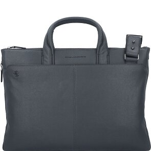 Piquadro Black Square Teczka Skóra 42 cm Komora na laptopa