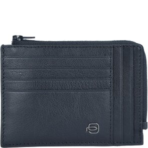 Piquadro Niebieskie kwadratowe specjalne etui na karty kredytowe RFID Skóra 12 cm