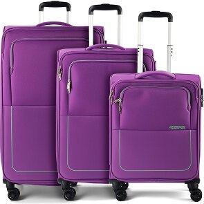 American Tourister Air Wave 4 kółka Zestaw walizek 3-części z plisą rozprężną