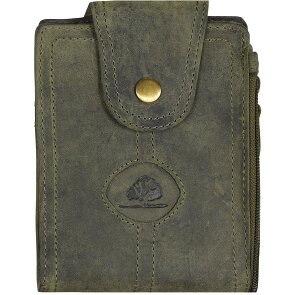 Greenburry Skórzana saszetka na szyję w stylu vintage 11 cm