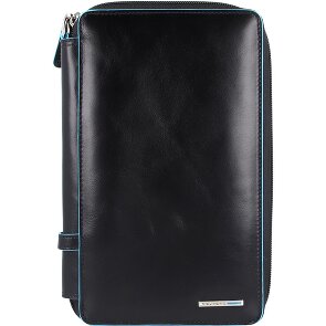 Piquadro Niebieski Square Travel Passport Case Leather 14 cm