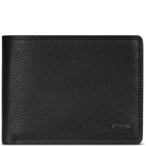 Redolz Leather Essentials QF portfel RFID skórzany 12 cm rozkładany z przegrodą na zamek błyskawiczny