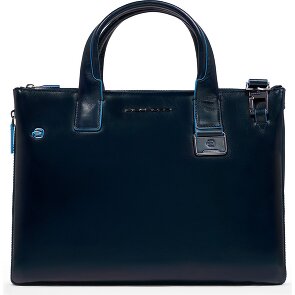 Piquadro Blue Square Shopper Bag Skórzany 38 cm Komora na laptopa z plisą rozprężną