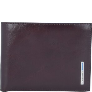 Piquadro Niebieski kwadratowy portfel skórzany 12,5 cm