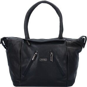 Greenland Nature Black Nappa Shopper Bag Leather 33 cm