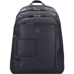 Piquadro Skórzany plecak Vibe 43 cm z przegrodą na laptopa