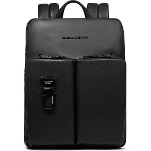 Piquadro Harper Plecak Skórzany 38 cm Komora na laptopa