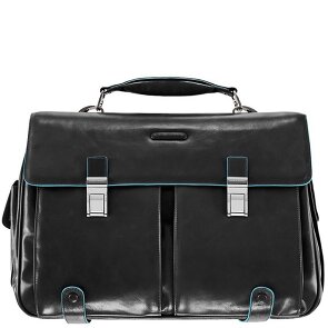 Piquadro Blue Square Briefcase Leather 43 cm Laptop Compartment