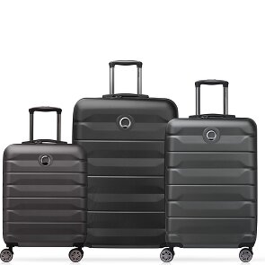 Delsey Paris Air Armour 4 kółka Zestaw walizek 3-części z plisą rozprężną