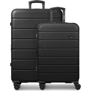 Saxoline Miami 4 kółka Zestaw walizek 2-części z plisą rozprężną