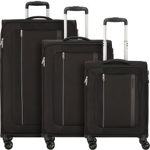 American Tourister Blazing Ride 4 kółka Zestaw walizek 3-części z plisą rozprężną