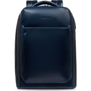 Piquadro Blue Square Plecak Skórzany 42 cm Komora na laptopa
