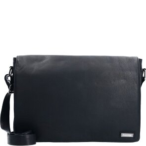 Greenland Nature Black Nappa Messenger Leather 38 cm