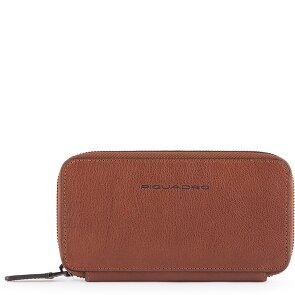 Piquadro Czarna kwadratowa skórzana torba na telefon komórkowy 17 cm