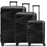  Collection 02 THE THREE SET 4 kółka Zestaw walizek 3-części Model black metallic