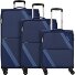  Star Max 4 kółka Zestaw walizek 3-części z plisą rozprężną Model navy-blue