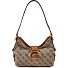  Camden Torba na ramię 25 cm Model latte logo-cognac