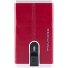  Blue Square Credit Card Case RFID Leather 6 cm Model red
