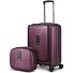  Zestaw walizek Essentials 14 2 szt. wózek kabinowy z elastycznym składaniem + kosmetyczka Model aubergine metallic