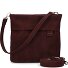  Mademoiselle.M Torba na ramię 25 cm Model nubuk bordeaux