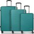  4-kołowy zestaw walizek Dallas 3.0 3-częściowy z elastyczną plisą Model turquoise