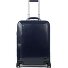 Niebieski kwadratowy 4-kołowy skórzany wózek kabinowy z przegrodą na laptopa 55 cm Model night blue Niebieski kwadratowy 4-kołowy skórzany wózek kabinowy z przegrodą na laptopa 55 cm Model night blue