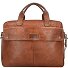  Saddle Briefcase Leather 41 cm Laptop Compartment Model cognac