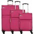  Travel Line 6704 4 kółka Zestaw walizek 3-części Model pink