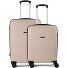  5739 4 kółka Zestaw walizek 2-części Model beige