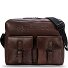  Memphis Briefcase Messenger Skórzany 38 cm Komora na laptopa Model dark brown
