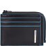  Blue Square Credit Card Case RFID Leather 11 cm Model black