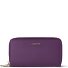 Bologna Leather XL Double Zip-Around Wallet RFID Leather 20 cm Model purple