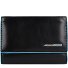  Blue Square Wallet RFID Leather 12 cm Model black