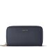  Bologna Leather XL Double Zip-Around Wallet RFID Leather 20 cm Model navy