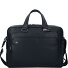  Czarna kwadratowa teczka skórzana z przegrodą na laptopa 40 cm Model nero