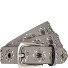  Pasek z ćwiekami Skóra Model light grey | 95 cm