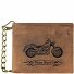  Vintage Bike Wallet Leather 12 cm Model braun