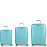 Queens 4 kółka Zestaw walizek 3-części z plisą rozprężną Model verde menta