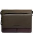  Harper Briefcase Messenger Skórzany 37 cm Komora na laptopa Model green-dark brown