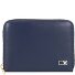  Skórzany portfel Firenze 11 cm Model navy