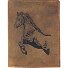  Vintage Wallet Horse Leather 9,5 cm Model braun