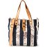  Genziana Shopper Bag 22 cm Model righe blu-moro
