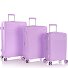  Pastel 4 kółka Zestaw walizek 3-części z plisą rozprężną Model lavender