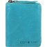  Vintage Washed Leather Wallet 10 cm Model turquise
