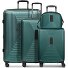  Zestaw walizek Essentials 14 na 4 kółkach + kosmetyczka 4 szt. z elastycznym zagięciem Model pearl-green metallic
