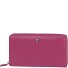  Portfel gąbczasty skóra 19 cm Model fuchsia